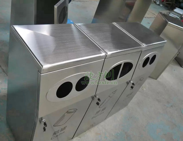 不銹鋼三分類(lèi)環(huán)保回收桶